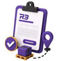 Quote request clipboard graphic for R3 Delivery & Logistics pallet delivery service